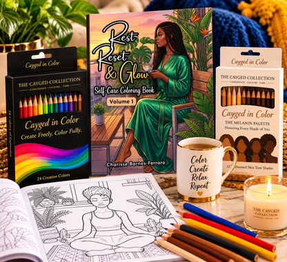 Rest, Reset & Glow:   Self-Care Coloring Book Vol. 1