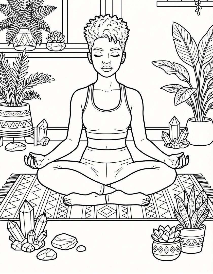 Rest, Reset & Glow:   Self-Care Coloring Book Vol. 1
