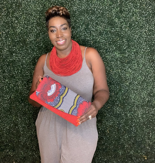 Aziza Tribal Bib (Red)