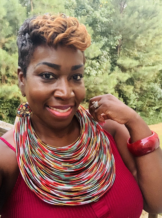 Aziza Tribal Bib (Cinnamon Spice)