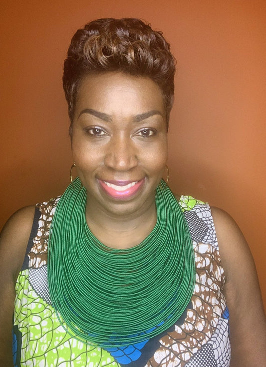 Aziza Tribal Bib (Green)